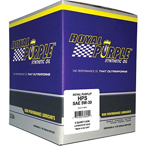 Royal Purple 31530 HPS Street Synthetic Motor Oil 5W30 Pack of 6 Quarts by Royal Purple