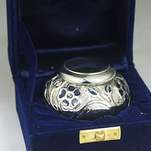 Small Cremation Urn Keepsake - Mini Funeral Urn for Human Ashes - Brass and Hand Engraved -Fits Small Amount of Cremated Remains -Display Burial Urn at Home/Office (Mushroom Shaped, Baby Urn Memorial - Thumbnail 5