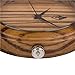 Wood Grain Handmade Mens Zebra Wood Natural Wooden Watch with Genuine Brown Leather Band