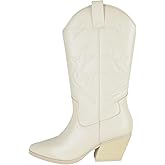 Soda Orville ~ Women Western Cowboy Stitched Pointe Toe Heel Ankle Mid Shaft Fashion Boots