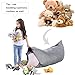 Stuffed Animal Bean Bag Chair Kids Toy Storage Organizer Stuffie Seat, Foldable Floor Chair Sofa Toy Storage Bean Bag Chair Seat for Kids, Teens and Adults | Extra Large | Super Soft Velvet (Velvet)