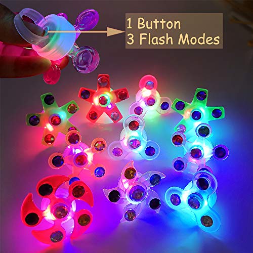 Mypre LED Glow Party Favors Light Up Rings Glowsticks Luminous Bracelets Glasses Hairband Finger Lights Hand Spin Stress Relief Toys for Classroom Celebration Birthday Gift