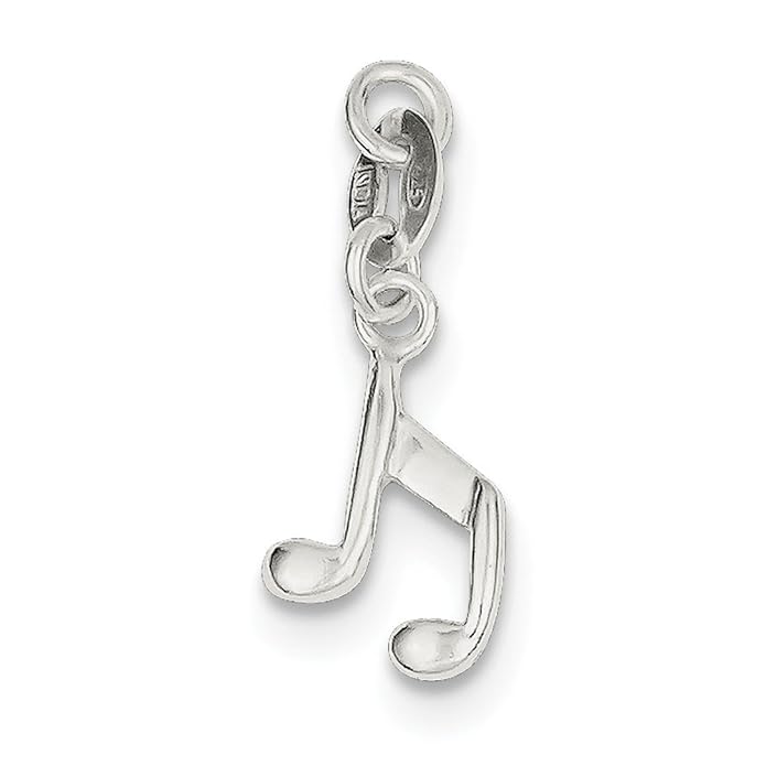 925 Sterling Silver Solid Polished back Charm Clasp Style