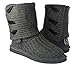 BEARPAW Women's Knit Tall Shearling Boots 658-W (8, Grey)