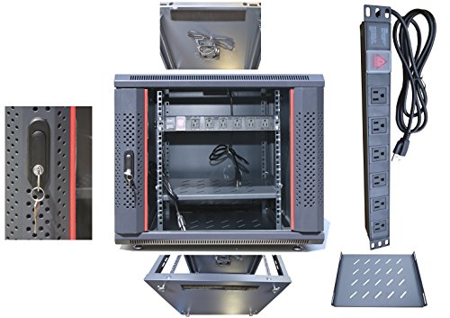 15U 35" Deep 19" It Server Rack Cabinet Enclosure. FITS MOST SERVER EQUIPMENT. Accessories Free!!