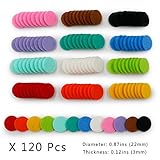 (120 Pack) Essential Oil Diffuser Locket Necklace Refill Pads / Aromatherapy Diffuser Necklace Replacement Pads / Thickened / Washable / Highly Absorbent for Aroma Diffuser Pendant Necklace …