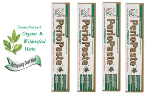 PerioPaste Natural Toothpaste - FOUR 4 oz Tubes