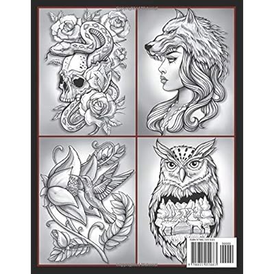 Download Buy Tattoos Grayscale An Adult Coloring Book With Awesome Sexy And Relaxing Tattoo Designs For Men And Women Tattoo Coloring Books For Adults Paperback Large Print February 17 2020 Online In Indonesia B084wlx3m8