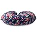 Minky Nursing Pillow Cover | Navy Floral Pattern Slipcover | Best for Breastfeeding Moms | Soft Fabric Fits Snug On Infant Nursing Pillows to Aid Mothers While Breast Feeding | Great Baby Shower Gift