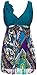Wantdo Women's Elegant Push Up Skirted Bottom Swimsuit, BlackishGreen, US 12