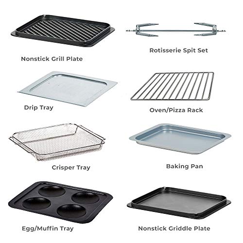 PowerXL Air Fryer Grill 8 in 1 Roast, Bake, Rotisserie, Electric Indoor