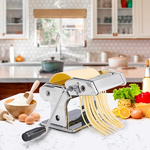 Pasta Maker Deluxe Set, Elegant Life Homemade 150mm Pasta Maker All in