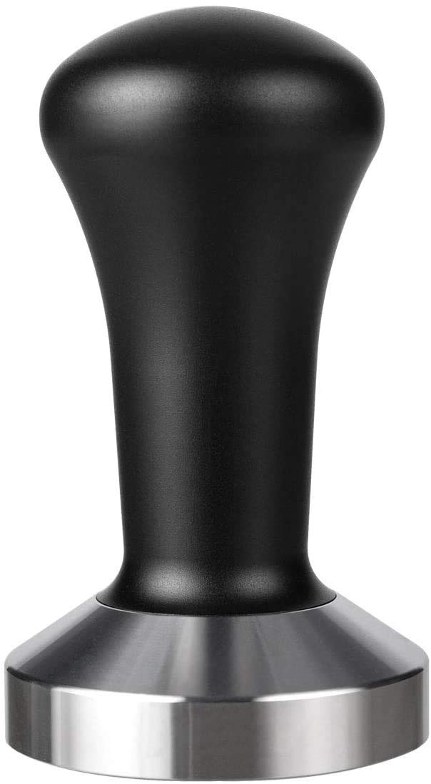 POEFT 58mm Coffee Tamper Stainless Steel Frosted Handle Flat Bottom