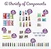 Slime Supplies Kit 63 Pack - Big Slime Making Kit Include Floam Balls Glitter Animal Flower Fruit Slices Fishbowl Beads Paper Sugar - DIY Slime Making Accessories - Slime Making Tools & Containers