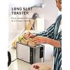 IKICH 4-Slice Upgraded [LED Countdown Display ] Stainless Steel, Warming Rack, 6 Variable Control, 4slice Long Slot Toaster [ Frozen&Cancel&Reheat ], Removable Crumb Tray, 1500W, 1500 W, Black&Silver
