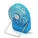innobay Handy Portable Rechargeable Fan Operated by Built-in Lithium Battery, 7 blades, 4 Speeds of Air Force Adjustable, Timing Function and Battery Status Visible, Perfect Gift for Kids (Blue)