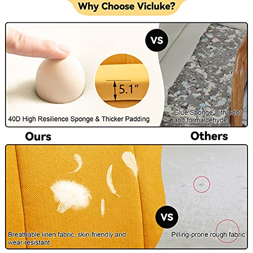 Vicluke Convertible Futon Sofa Bed, Modern Upholstered SplitBack