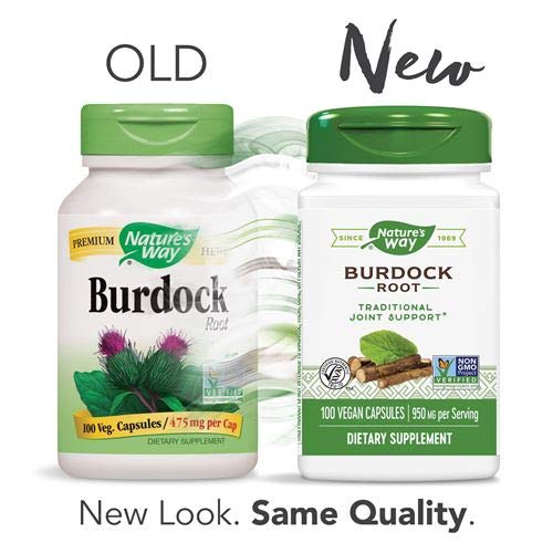 NATURE’S WAY BURDOCK ROOT 475 MG PER CAPSULE,100 COUNT
