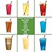 Plastic drinking disposable cocktail colored eco kids straws for soda juice coffee hot drinks and tea use for holiday birthday party bulk pack of 250 pcs