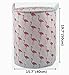 CLOCOR Large Pink Flamingo Laundry Hamper, Baby Girl Laundry Basket,Kids Toy Storage Bins,Nursery Decor,Bedroom,Bathroom,Gift Basket (White Flamingo)