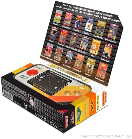 DGUNL-7015 Atari Pocket Player Pro Portable Gaming System 100 Jogos
