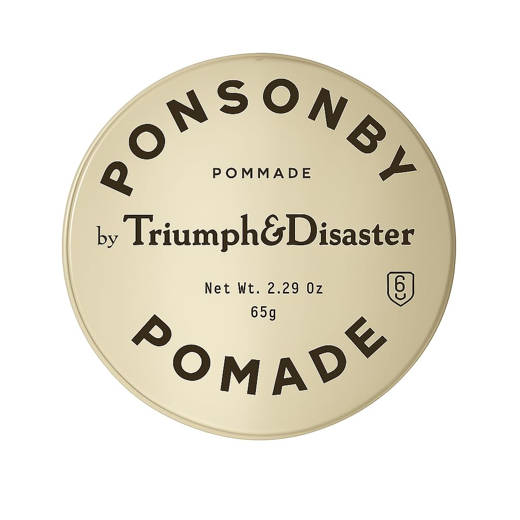 Triumph & Disaster | Ponsonby Pomade | Medium Hold Styling Wax for Fine to Thick Hair - High Shine, Non-Greasy Finish for Men, 65g
