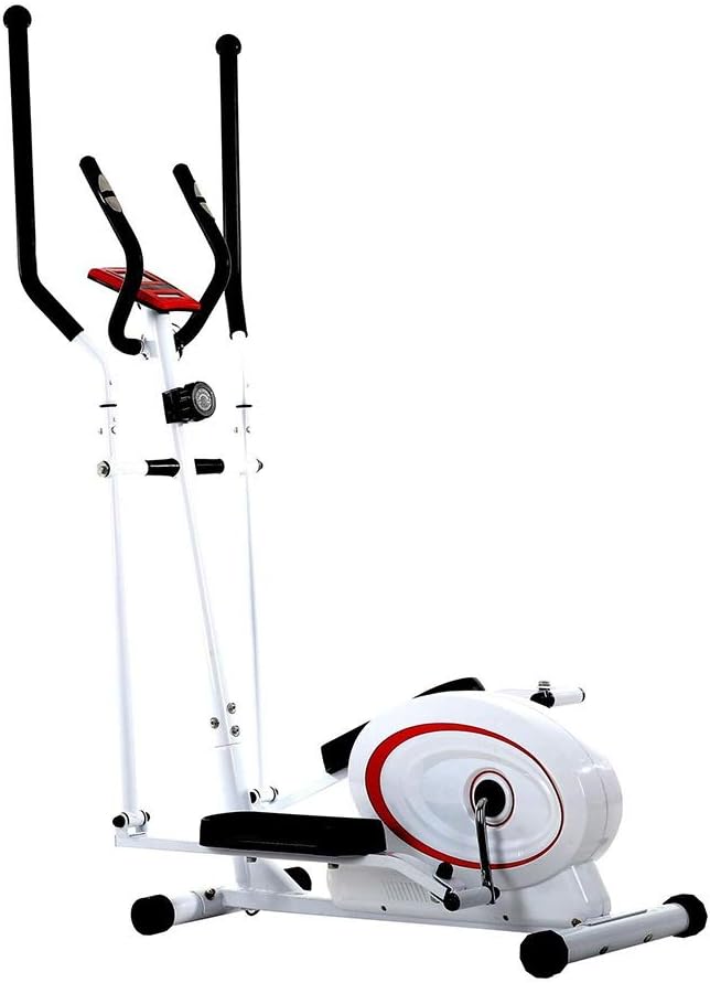 XuZeLii Magnetic Elliptical Cross Trainer Cross Trainer At Home Or Gym Elliptical Trainer Quiet Drive Elliptical Trainer Workout Suitable for Exercise (Color : White, Size : 105x51x162cm)