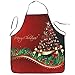 Lelili Christmas Exquisite Apron, Christmas Style Cartoon Printed Waterproof Kitchen Dinner Apron (C)