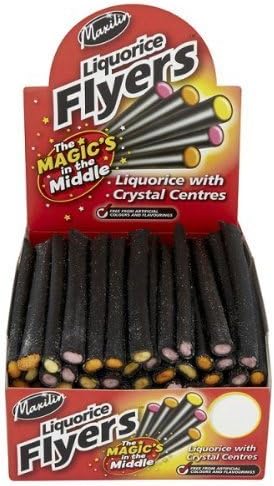 Liquorice Giant Flyers Box of 60 by Maxilin