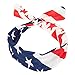 12 Pack American Flag Bowknot Headbands for Women, Patriotic Accessories, Red, White and Blue