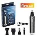 Nose Hair Trimmer - Professiona Facial Ear Nose Hair Clippers 4 in 1 Rechargeable Mute Motor Ear and Nose Hair Trimmer Waterproof Durable Painless, Double-Edge Stainless Steel Blades for Men