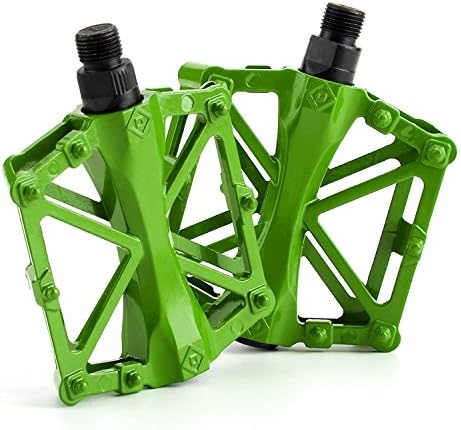 Chollima Aluminum Alloy Bicycle Pedals Road Bike Pedals for BMX MTB Cycling 9/16 Inch Green