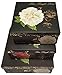 ALEF Elegant Decorative Themed Nesting Gift Boxes -3 Boxes- Nesting Boxes Beautifully Themed and Decorated - Perfect for Gifts or Simple Decoration Around The House! (Black & Gold Flower)