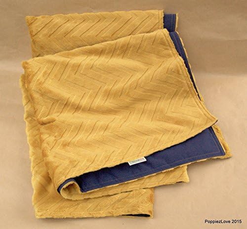 Gold Waterproof Minky Throw Blanket- Outdoor Picnic Blanket- Mattress, Furniture Protection