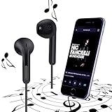 GRTF Earbuds,2 Pack In-Ear Wired Earphones Stereo Headphones with Microphone and Remote Control for iPhone/iPod/iPad/Android Smartphones (Black)