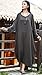 Soojun Women's Casual Cotton Linen Long Dress with Batwing Sleeve, Style 2:dark Olive Green, One Size