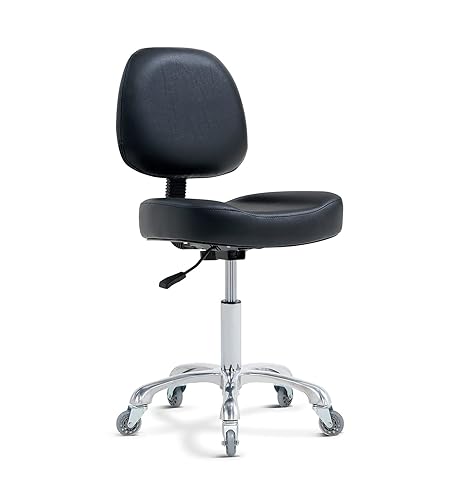 Vanity Rolling Chair Esthetician Shop Stool with Wheels,Ergonomic