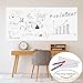 KoalaBear Brand Dry Erase Sticker Office Wall Decal Peel and Stick Sheets Whiteboard Sticker Message Board 17”x 78”, with Two Free Markers