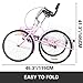 Bkisy Tricycle Adult 24” 1-Speed 3 Wheel Bikes for Adults Three Wheel Bike for Adults Adult Trike Adult Folding Tricycle Foldable Adult Tricycle 3 Wheel Bike Trike for Adults (Pink)thumb 3