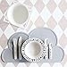 Baby Placemat, Meal Mat - Placemat for Kids Silicone Waterproof Baby Placemat Meat Meal Mat Table Mat Cute Portable Food Mat Travel Placemat for Toddler, Non Slip Placemat Easy Clean(Light Gray)