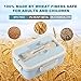 Bento Lunch Box For Kids & Adults With 3 Compartment, Leakproof Lunch Containers With Spoon & Fork Microwave Dishwasher Safe, BPA Free Meal Box With Handle, Wheat Fiber Blue