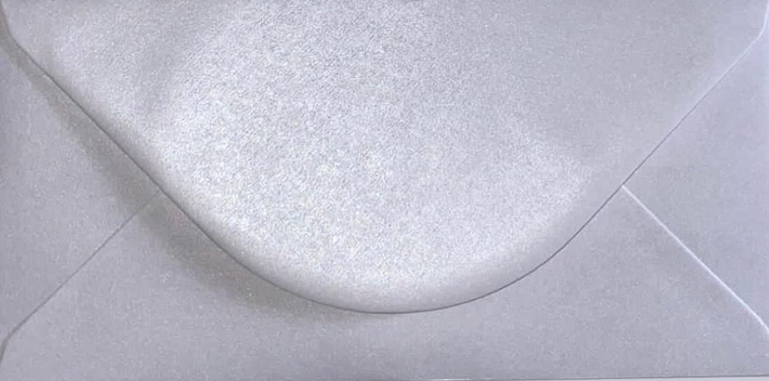 DL (110mm x 220mm) Coloured Envelopes for Greetings Cards Party Invitations & Craft - Pack of 100 (Pearl White) — image 1
