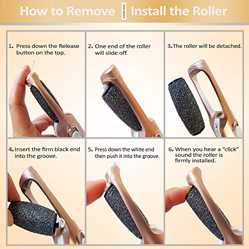 Powerful Electric Foot Callus Remover Rechargeable - Electronic Pedicure Foot File Removes Dry, Dead, Hard Skin & Calluses - Portable Foot Care Tool for Soft, Smooth Feet