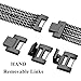 TUJUIO for Apple Watch Band 38mm/40mm 42mm/44mm Series 4/3/2/1 Sport and Edition Women Bracelet Adjustable Wristband iWatch Bracelet for Women/Girls (Black, 42mm/44mm)