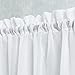 Lazzzy White Sheer Curtains for Living Room 63 Inch Length Window Treatment Sets Rod Pocket Voile Curtain Panels for Bedroom Sold in Pairs