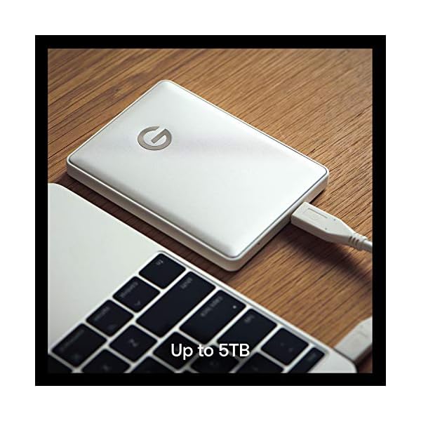 G-Technology G-Drive Mobile USB-C 2 TB (elegantes Aluminium-Design, schnelle Übertragungsrate 140 MB/s, USB-C-fähig… – Bild 5