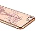 iPhone 8 Case,iPhone 7 Case, LONTECT Eiffel Tower Floral Clear Design Pattern Printing Soft TPU Gel Slim Back Protective Case Scratch Resistant for Apple iPhone 8/iPhone 7