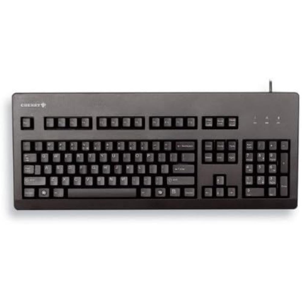 CHERRY G80-3000, Wired Mechanical Keyboard, UK Layout (QWERTY), USB-Connection, Robust, Programmable Keys, MX BLUE Switches, Black โ image 1