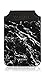 Vandel Pocket: Stretchy Lycra Stick On Card Holder Wallet for the Back of Cell Phones (Black Marble)