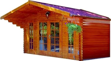 Gartenhaus Magdeburg Blockhutte Blockhaus Holzhaus Holzhutte 380x380 Cm 45 Mm Amazon De Garten